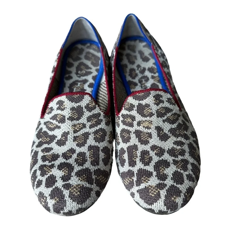 Rothy's Womens Round‎ Toe Leopard Print Loafer Size: 7